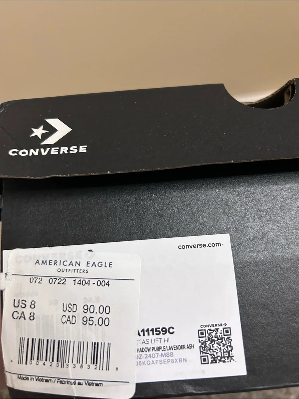 NIB Converse Chuck Taylor All Star Lift Platform Sneaker Size 8 Women’s